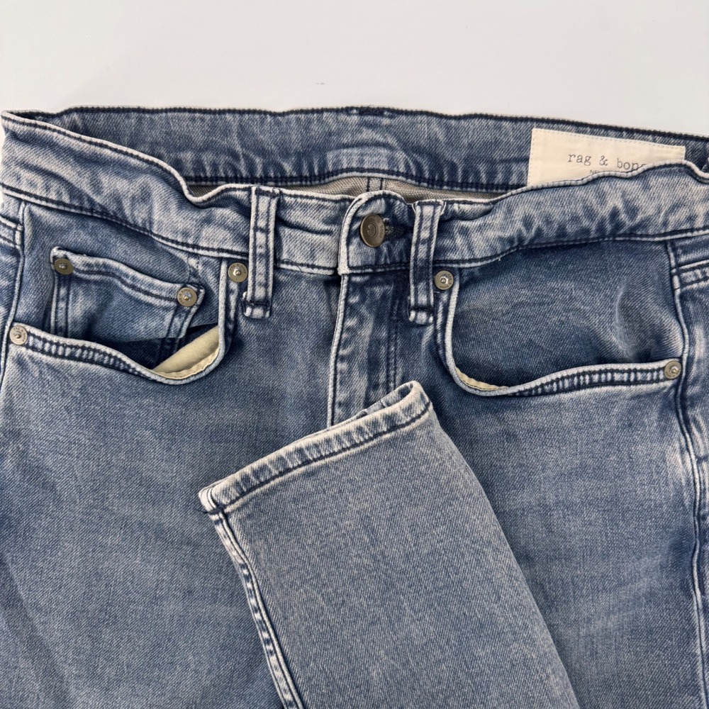 Rag & Bone Fit 1 Skinny Jeans Mens 29x32 Blue Bradbury‎ MED21H1224BABR Stretch
